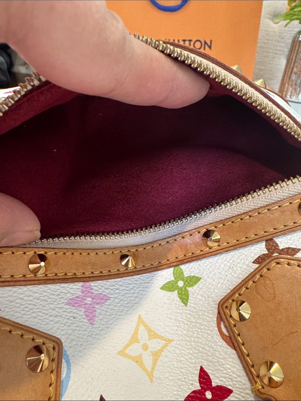 Authentic Louis Vuitton White Multicolor Monogram Alma Bag - Picture 12 of 13